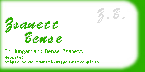 zsanett bense business card